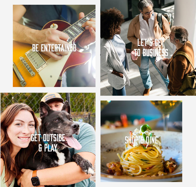 entertainment, business, play, shop grid