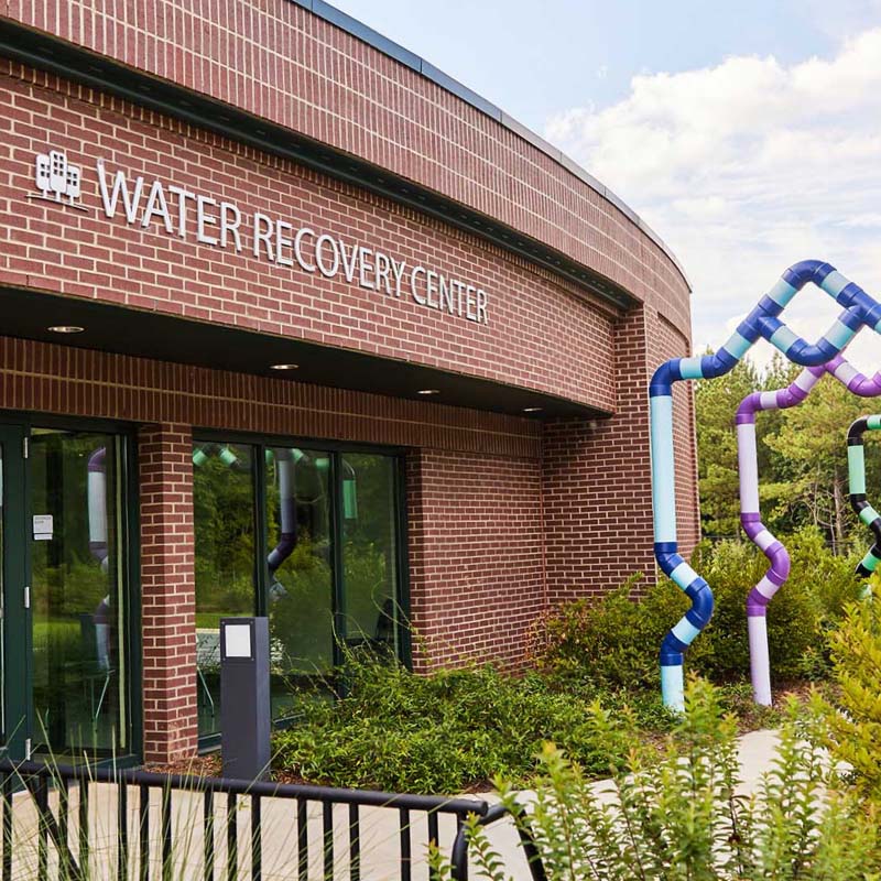 exterior of the chatham park water recovery center